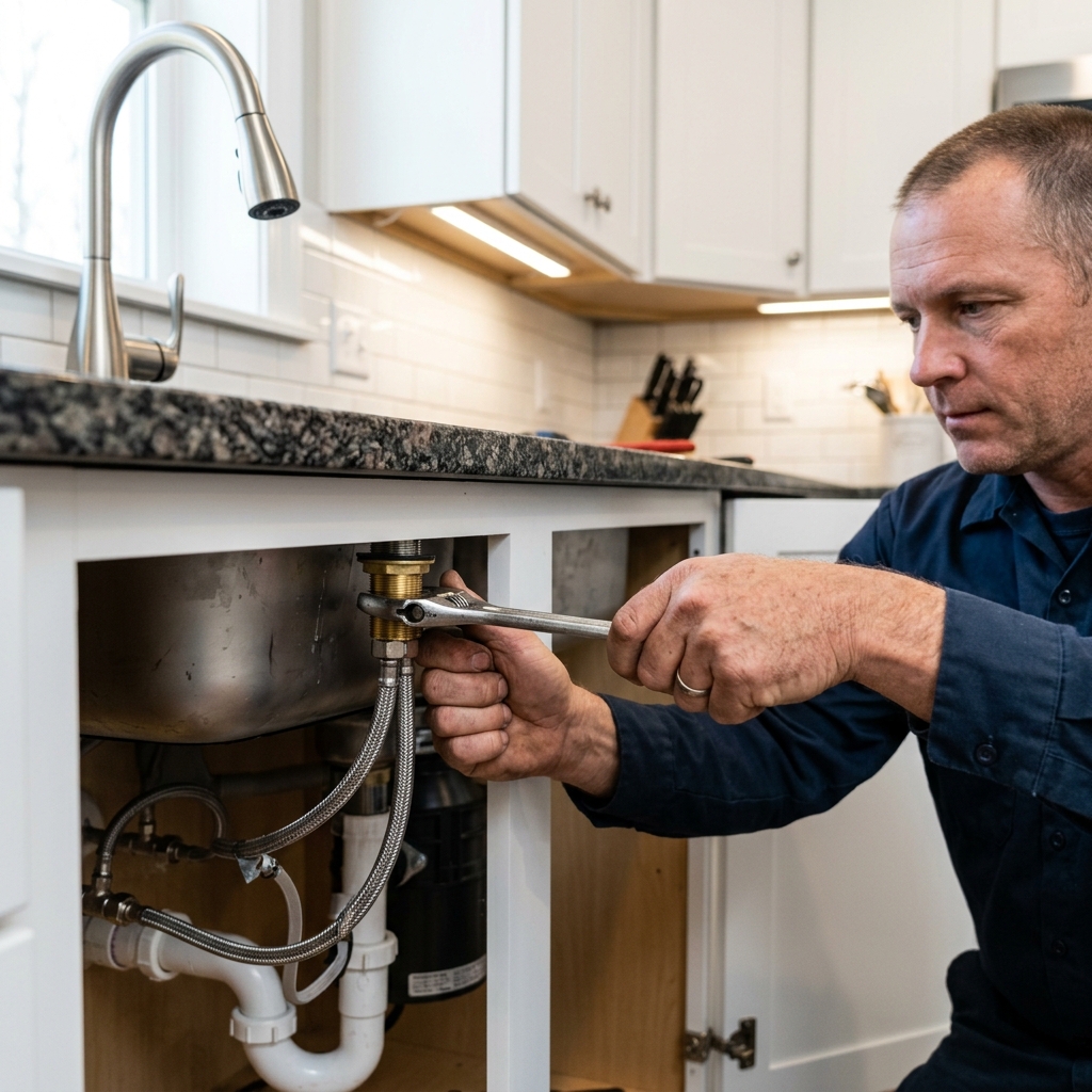Kitchen faucet replacement in a McAllen TX home